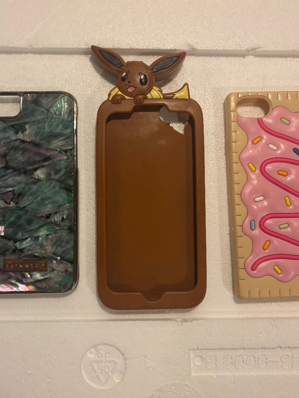 Bundle deal! Lot of 3 iPhone 7 case cases seashell pokemon eevee pop tart kawaii